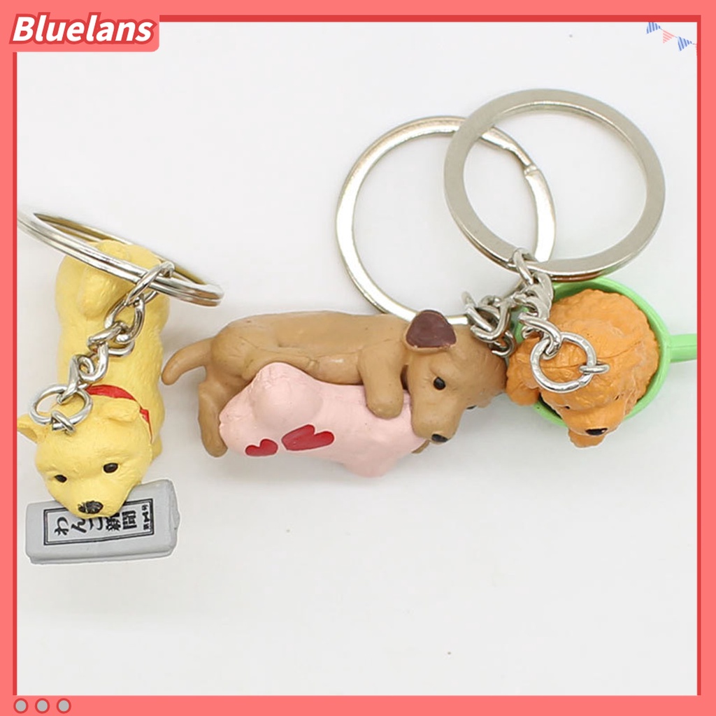 Bluelans Gantungan Kunci Bentuk Anak Anjing Bahan Resin Untuk Dompet Wanita
