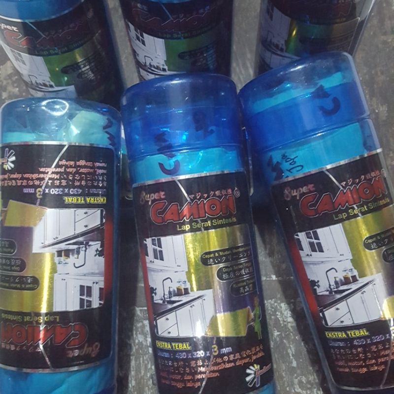 KANEBO CAMION BIRU lap kanebo super tebal asli tebal berserat buat mobil motor serbaguna bagus murah
