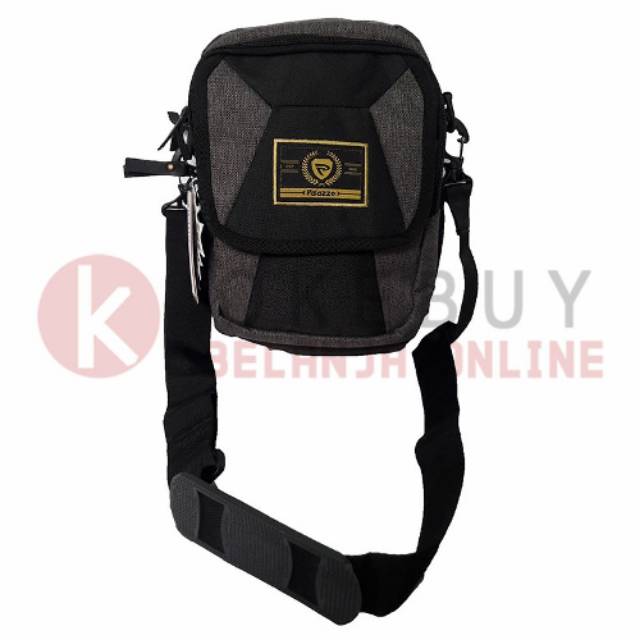 Tas Palazzo 39389 Blk Brown Travel Pouch - Tas Selempang Pria Plus Raincover