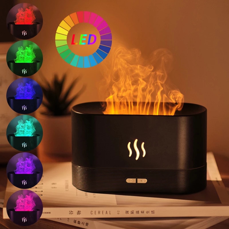 Air Humidifier USB Essential Oil Diffuser With Flame Aroma Diffusers Ultrasonic Air Humidifier For Home Living Room Office