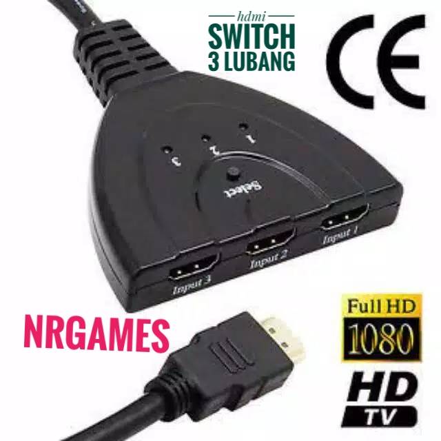HDMI SWITCH 3 PORT / HDMI CABANG 3 / HDMI PARALEL SWITCHER