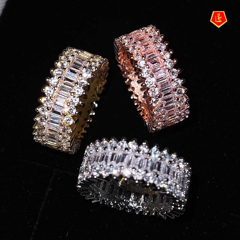 [Ready Stock]Inlaid Diamond Ring Creative Fashion