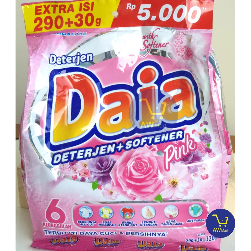 Daia 252gram, 263 gram MURAHH!!  (DARI PABRIK LANGSUNG) Deterjen + softener - Rp 5000