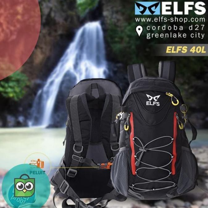 Pengiriman Cepat tas ransel gunung camping outdor / tas branded ELFS - Abu-abu MURAH