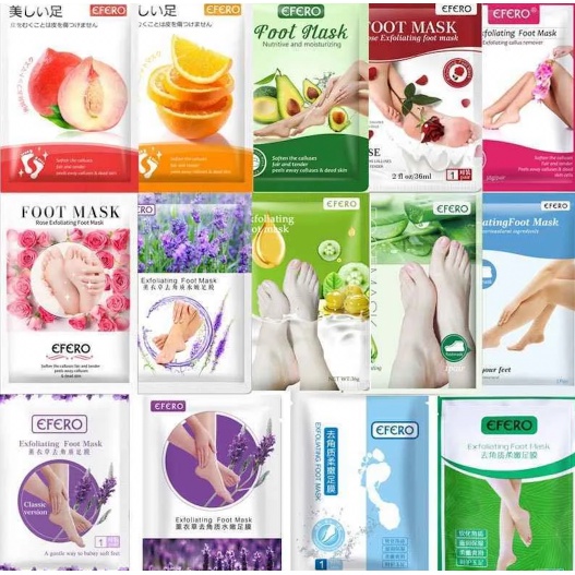 Efero Exfoliating Baby Foot Mask Masker Kaki Peeling Lavender &amp; Aloevera