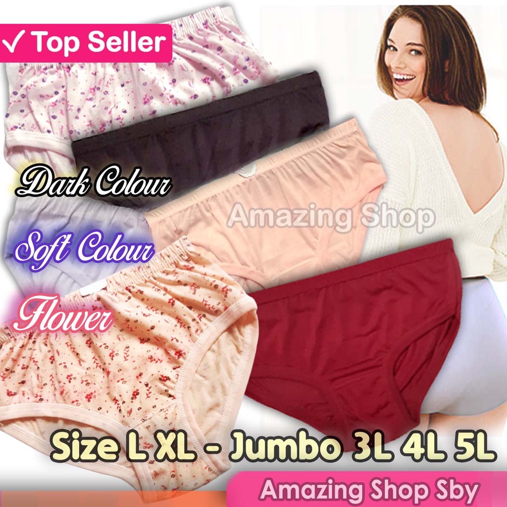 [CD] Celana Dalam Wanita M L XL 3L 4L 5L CD Wanita Hamil Jumbo Size Murah