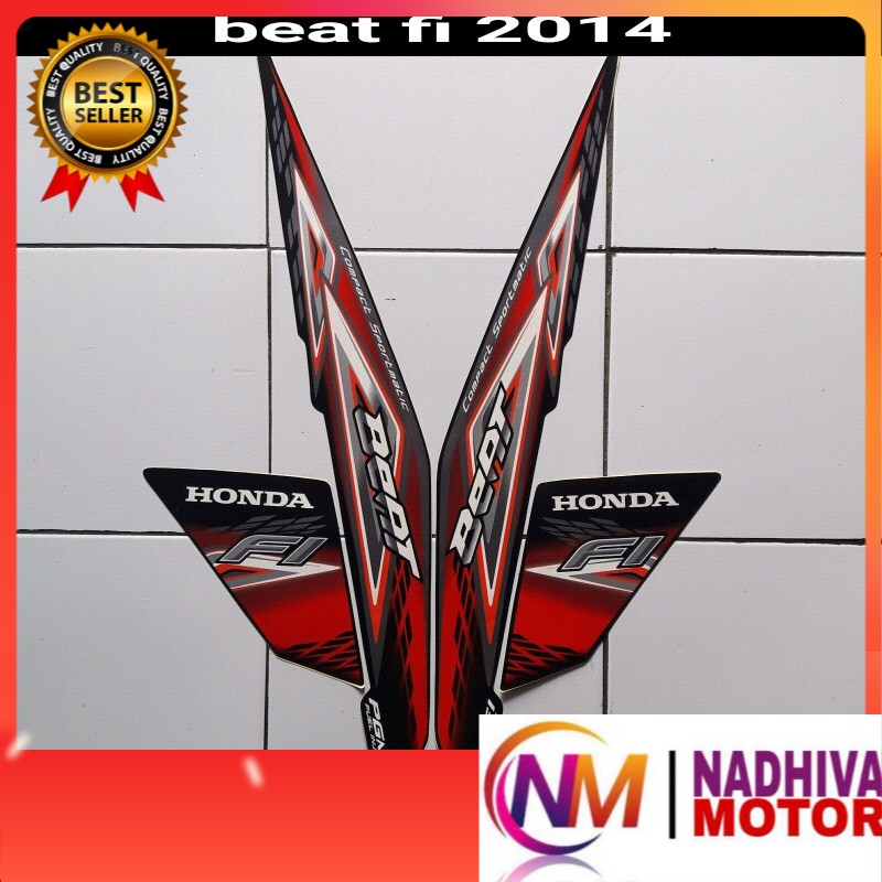 stiker motor motor beat fi 2014 hitam