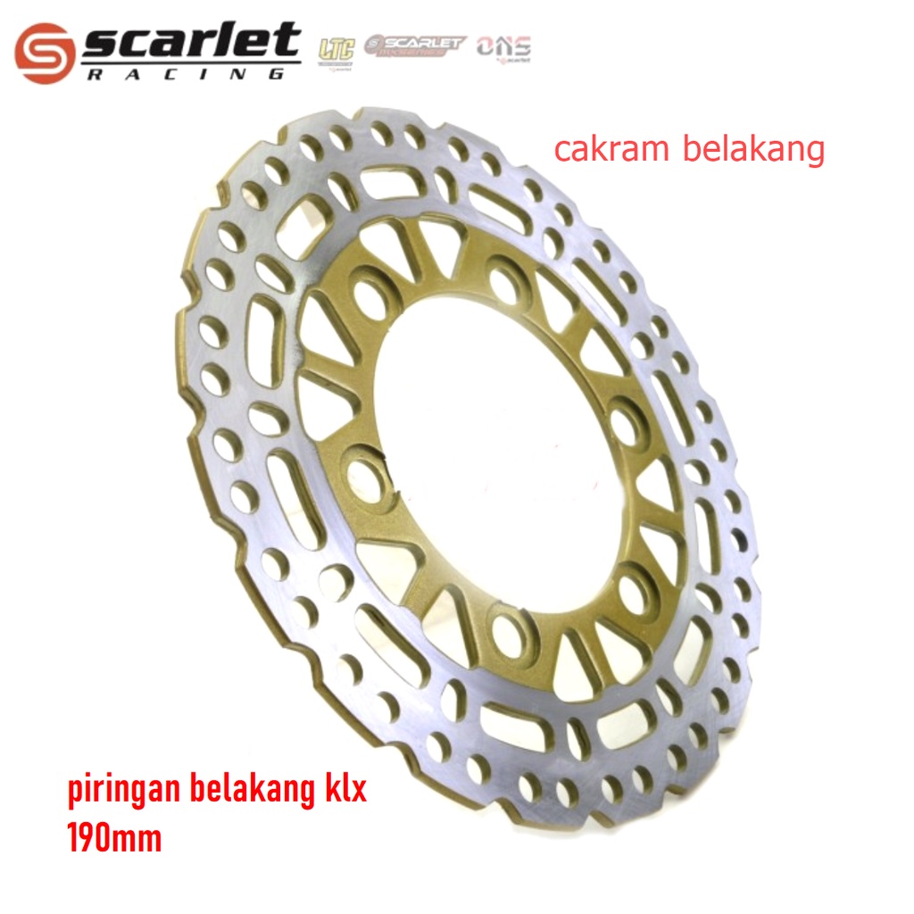 PIRINGAN BELAKANG KLX 150 CC-DTRACKER UKURAN 190MM 220MM DISK CAKRAM REAR KAWASAKI KLX 150CC DIM 190MM STD