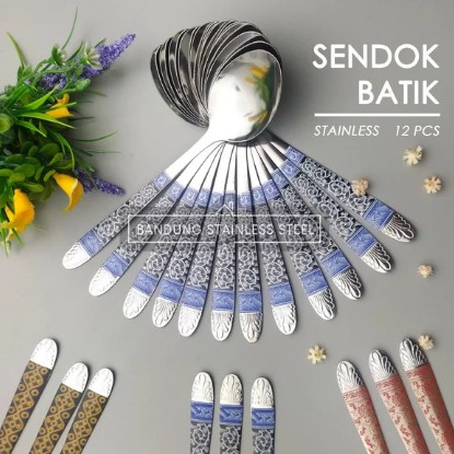 Sendok Makan Motif Batik 10 Pcs - Sendok Batik