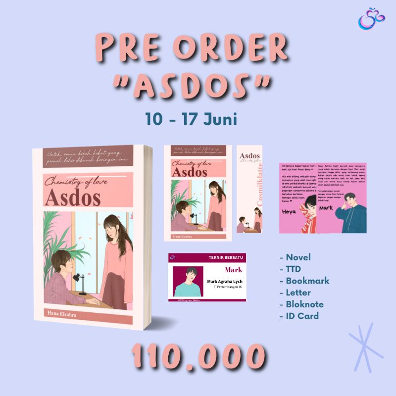 PRE ORDER Novel ASDOS : Chemistry of Love Karya Hana Elzahra