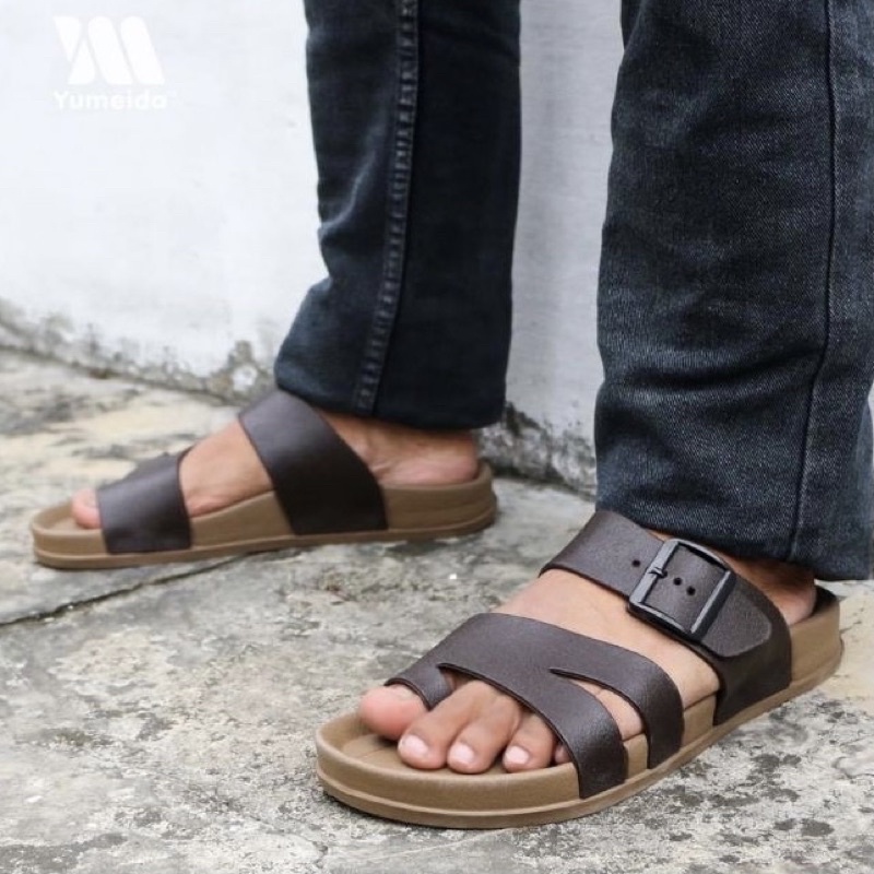 YUMEIDA 9107 SANDAL KARET PRIA REMAJA DEWASA ANTI SLIP