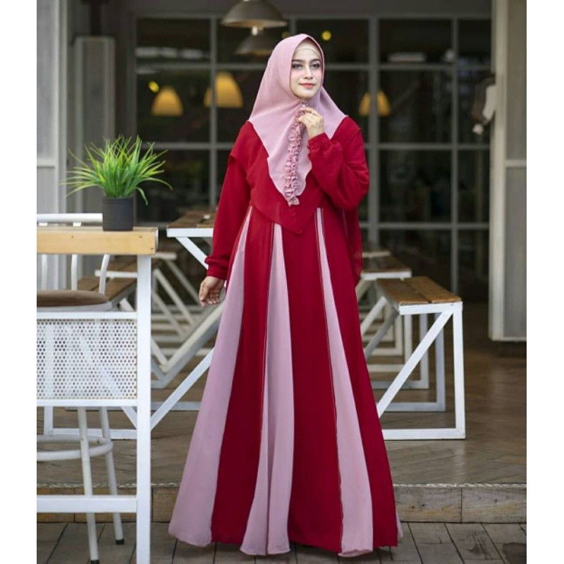 Adibah Syari DRESS MUSLIM, baju wanita, baju gamis, dress, gamis, Baju gamis, fashion wanita