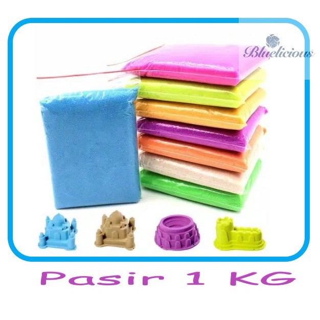 Paket Lengkap Pasir Ajaib 1 KG - Magic Sand 1Kg