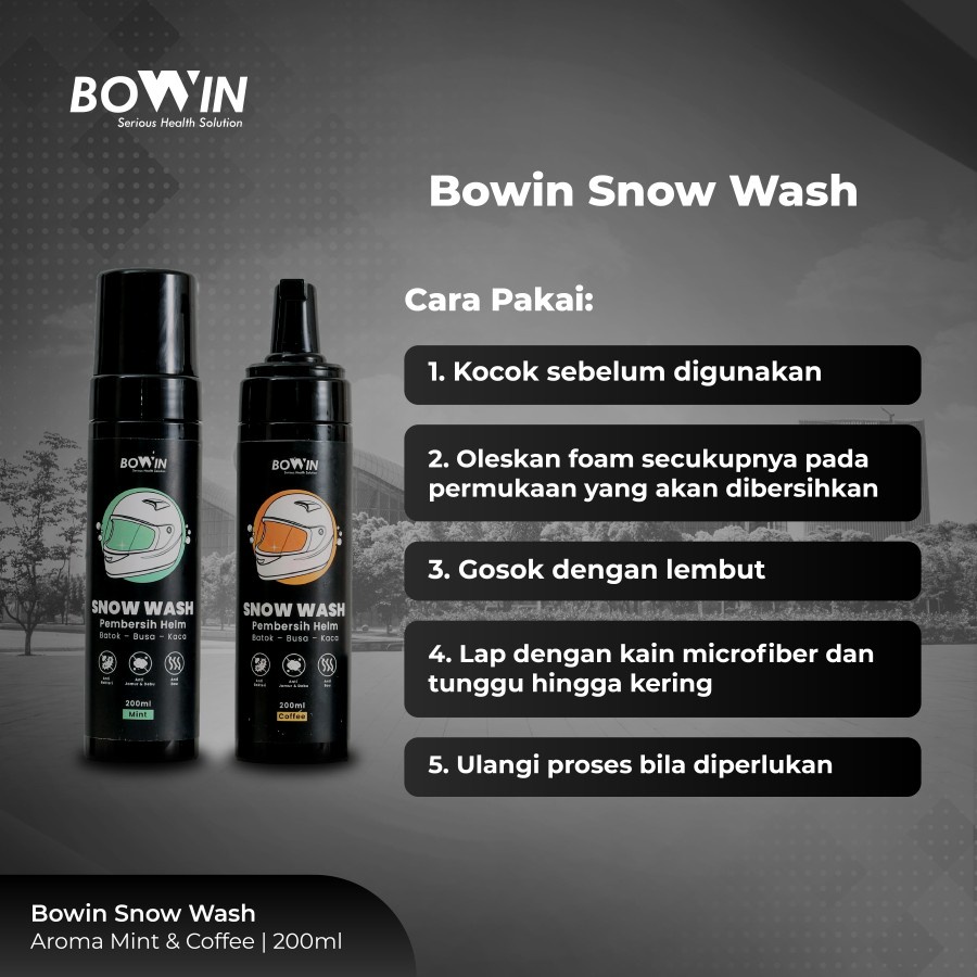 Bowin Snow Wash Shampoo Helm Pembersih Sepatu Tas Dompet Mobil Jok