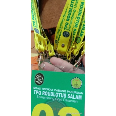 

paket 10 pcs Kalung Lanyard custom + ID Card harga untuk 10 pcs
