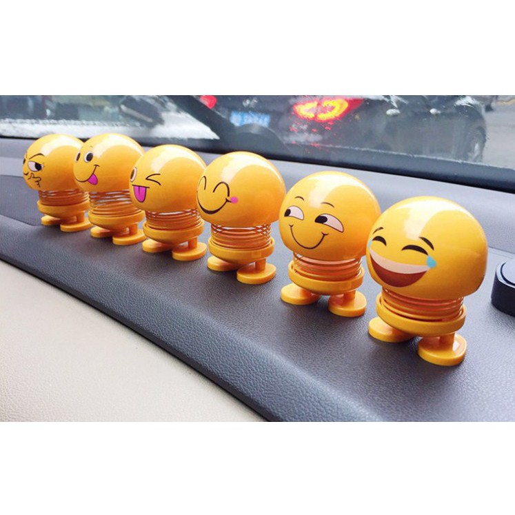 Boneka Pajangan Dashboard Interrior Mobil Per Goyang Kepala EMOJI