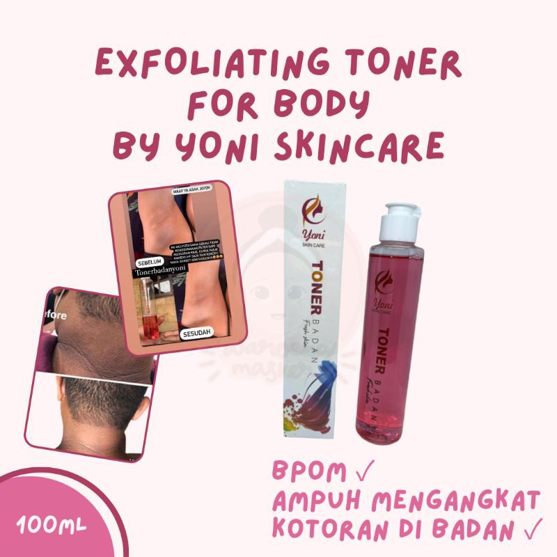 TONER BADAN|PEELING SPRAY|YONI SKIN CARE|TONER|PEELING|PERONTOK DAKI|PEELING BADAN WAJAH TONER YONI PENGANGAT DAKI PERONTOK DAKI PEELING SPRAY EXFOLIATING  BODY TONER PEMUTIH KULIT PENCERAH KULIT PENCERAH KETIAK UNDERARM CREAM PENGHILANG BEKAS LUKA BPOM