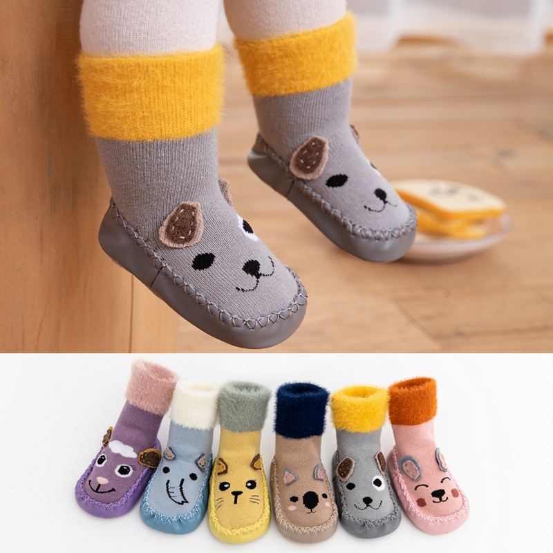 1234OS - Sepatu Anak Bayi - Baby Prewalker Shoes Socks Anti Slip Kaos Kaki Anak Bayi motif BINATANG