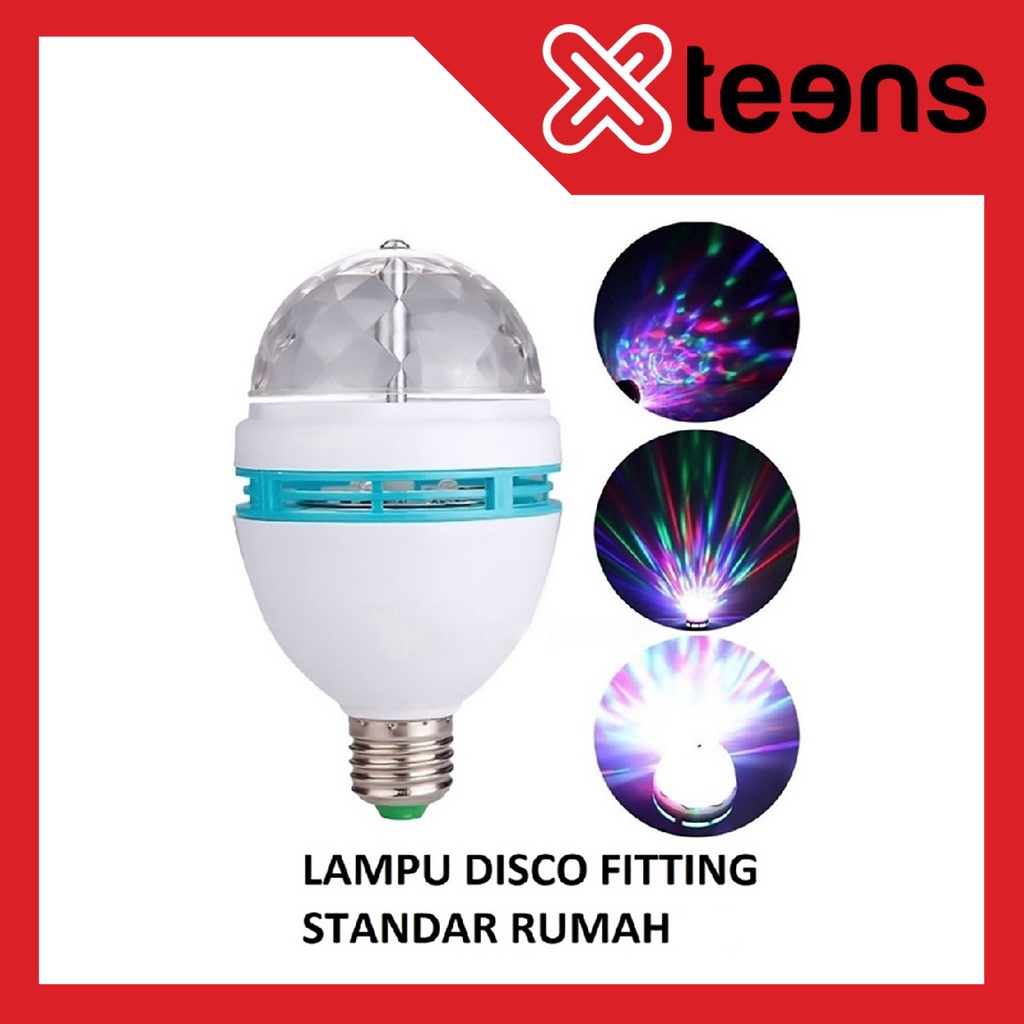 PROMO Lampu DISCO LED Fitting Standar Rumah mini otomatis disko warna warni RGB