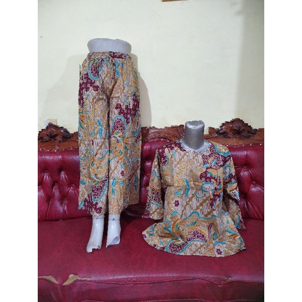 Setelan Batik Panjang Dewasa Bahan  Katun Stretch Premium/Bisa Pilih Motif