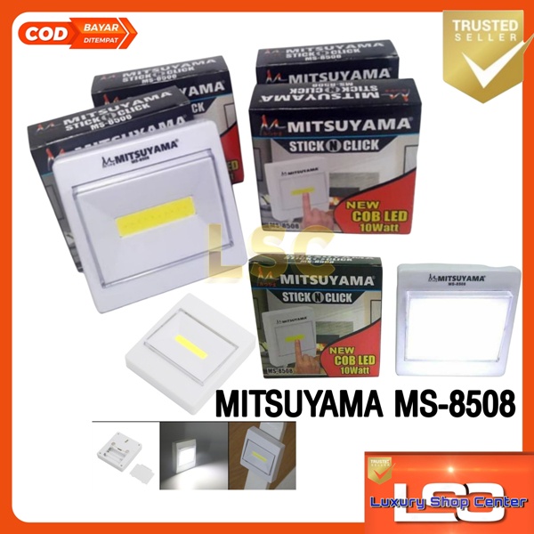 Lampu Tempel Dinding Emergency Stick N Click Mitsuyama MS 8508 PORTABLE LED 10W