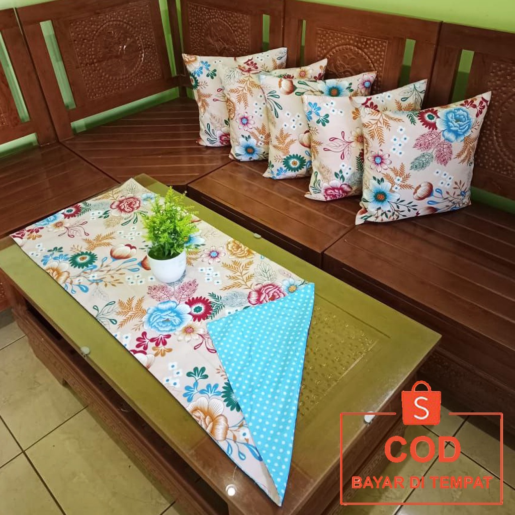 ✅COD PAKET (5 PCS) SARUNG COVER BANTAL SOFA SOFABED KURSI 40x40 SET TAPLAK MEJA PERLENGKAPAN DEKORASI HIASAN RUANG TAMU KAMAR DAN TERAS RUMAH MINIMALIS MODERN