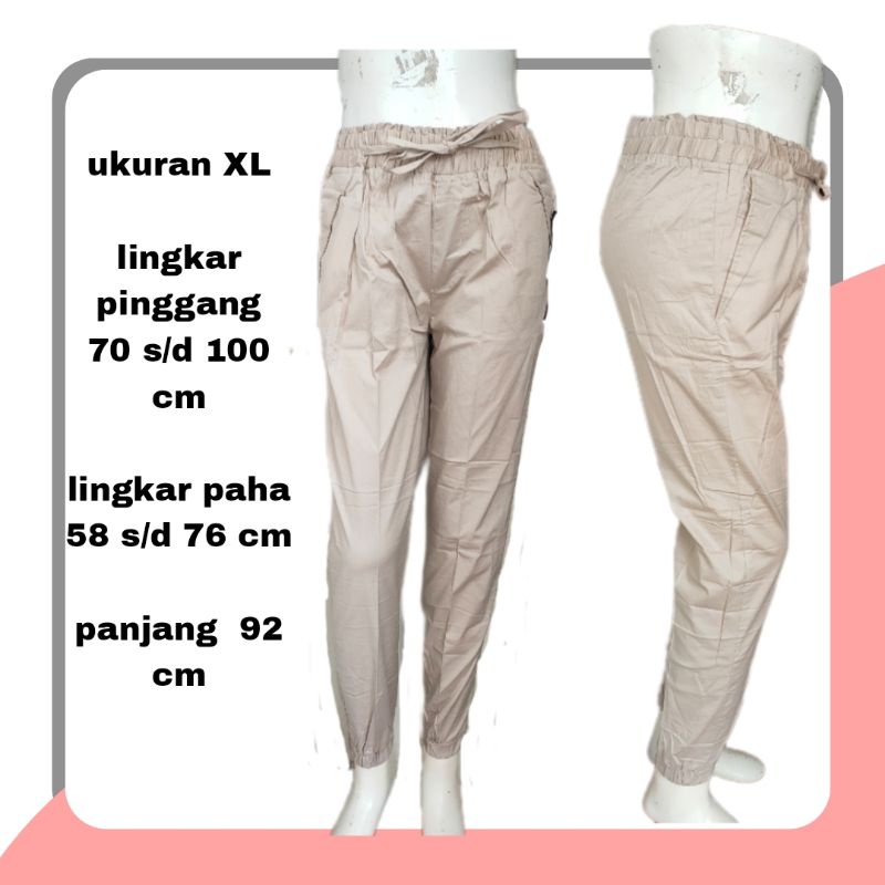 CELANA JOGER WANITA KATUN STRETCH celana panjang wanita model joger bahan katun Stretch premium terbaru terlaris celana panjang cewek cewe celana perempuan joger fashion panjang katun Stretch adem nyaman jumbo melar