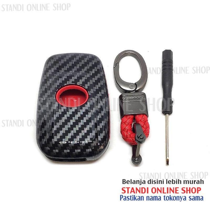 Cover Smartkey Sarung Kunci Carbon Toyota All Corolla Altis Camry