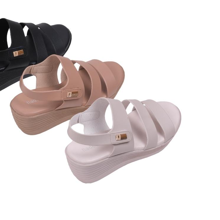 Ω Fladeo D21/LDT328-3RV/Sandal Wedges Tali Wanita [ Wedges Sandals ] ❅