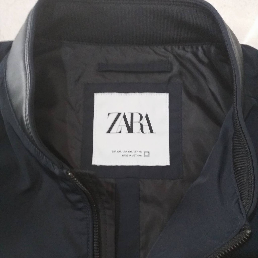 [Bekas] Zara Men's Technical Bomber Jacket Black 0706/418 [XXL]