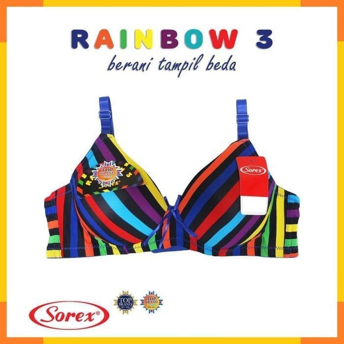 BH Bra Kawat Sorex Rainbow 3 Size 34-38 Sorex 11148 Best Item - 36