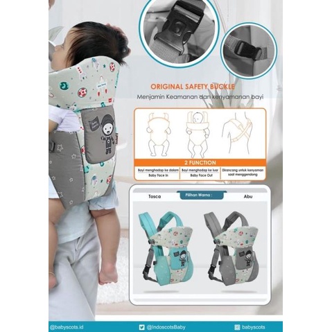 ➻ Gendongan Ransel Baby Scots Scoot Scot Bayi Baby Family 7 BFG7101 - Tosca ✽