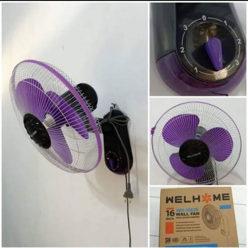 Welhome Kipas Angin Dinding 16&quot; / Wall Fan 16 Inch WH-1663E