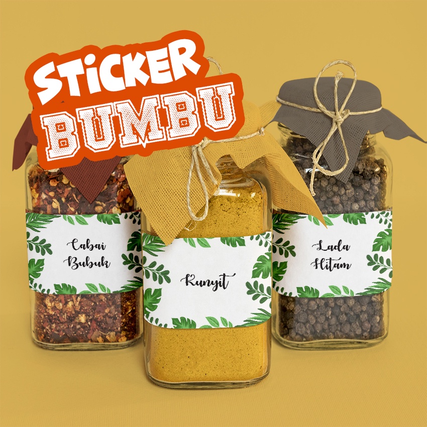 

Sticker bumbu dapur | stiker bumbu | stiker garam | sticker 030