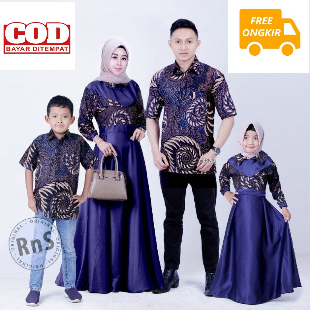 Bisa Pisah Batik Couple Keluarga Sania Ruffle Ori Ndoro Jowii Dnt Termurah Motif Puser