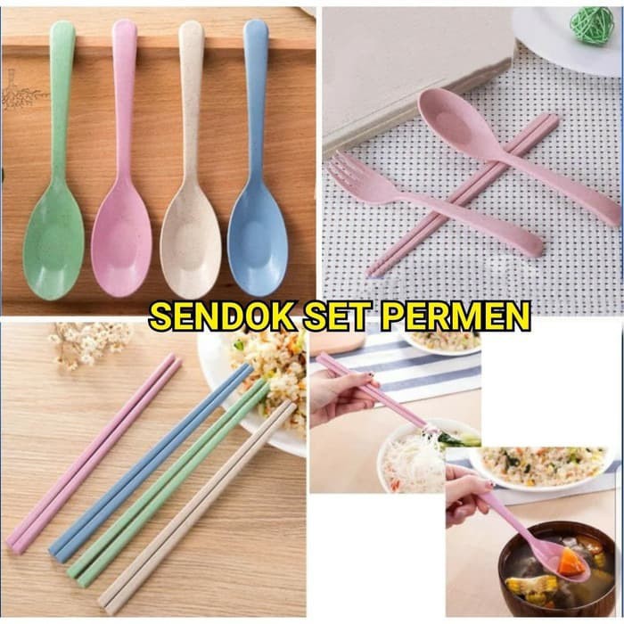 sendok set - sendok makan ,sumpit dan garpu candy