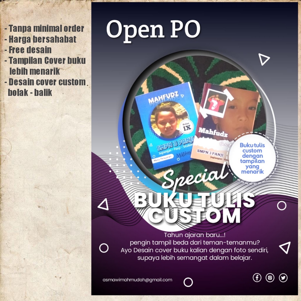 

Buku tulis custom