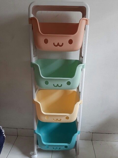 Ready Stock Rak Unyu 3 Susun / Rak Mainan Anak 3 Tingkat / Rak Dapur Serbaguna 3 Layer