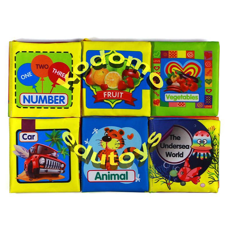 

Cloth Book Buku Kain Buku Bayi : Set A001 6 Cloth Books
