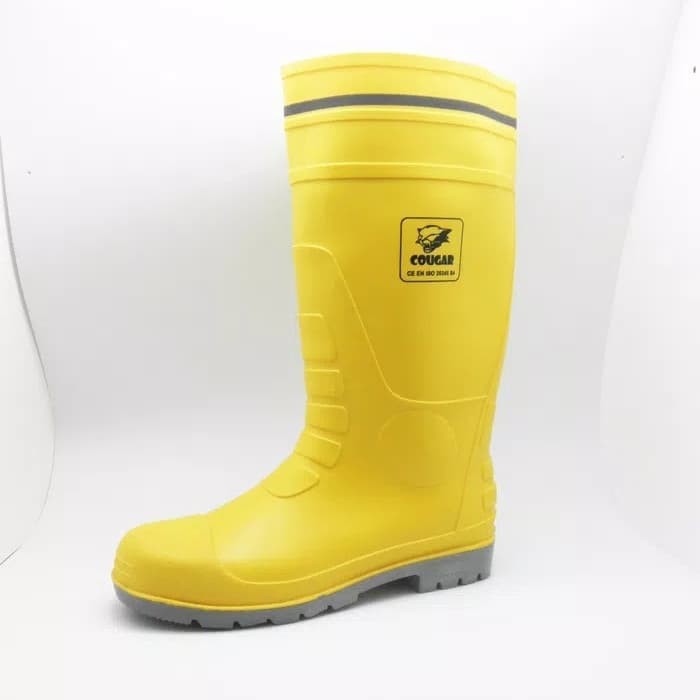 SALE Sepatu Rubber Boot Cougar (steel toe) Yellow Trendi