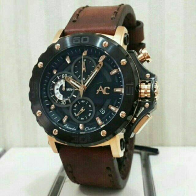 Jam Tangan Pria Alexander Christie 9205 AC 9205 Leather / Kulit Original