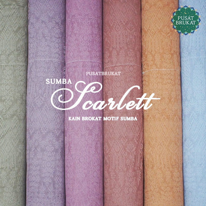 KAIN BROKAT MOTIF SUMBA SCARLETT / KAIN BRUKAT SAPTO, LEBAR 150CM [per 0.5m]