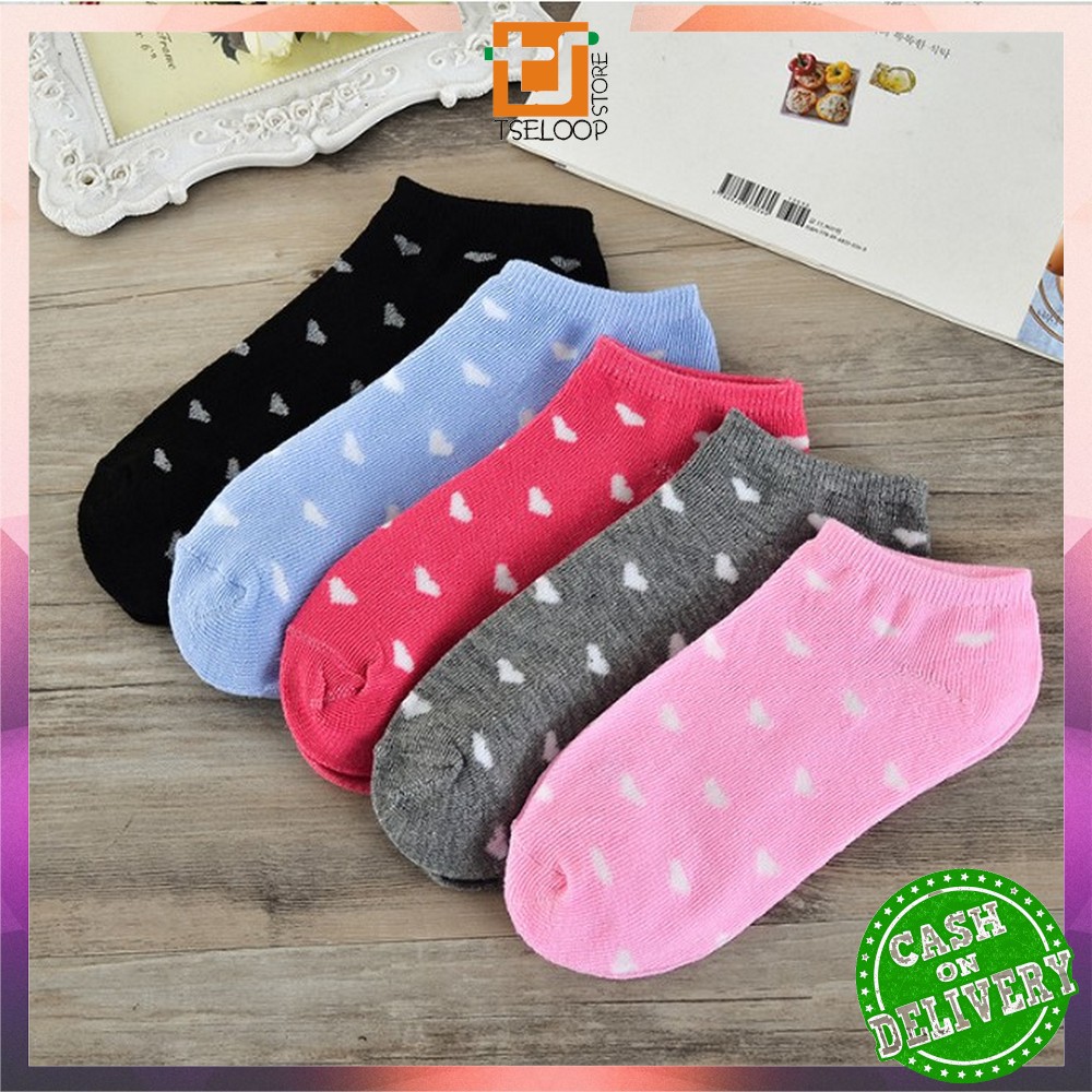 OFM - P51-P54 Kaos Kaki Pendek Dewasa / Kaos Kaki Semata Kaki / Kaos Kaki Ankle Motif / Short Socks-Love