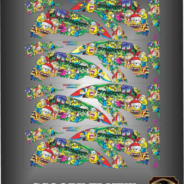 Sticker custome/cutting scoopy fi new. Part 3