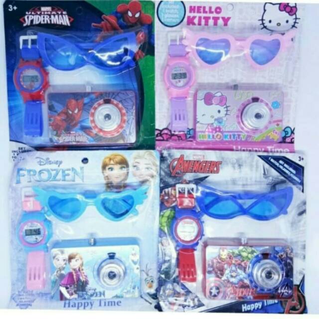 Jam Tangan Kacamata Frozen/ Jam Tangan Anak/ Kamera Proyeksi Frozen