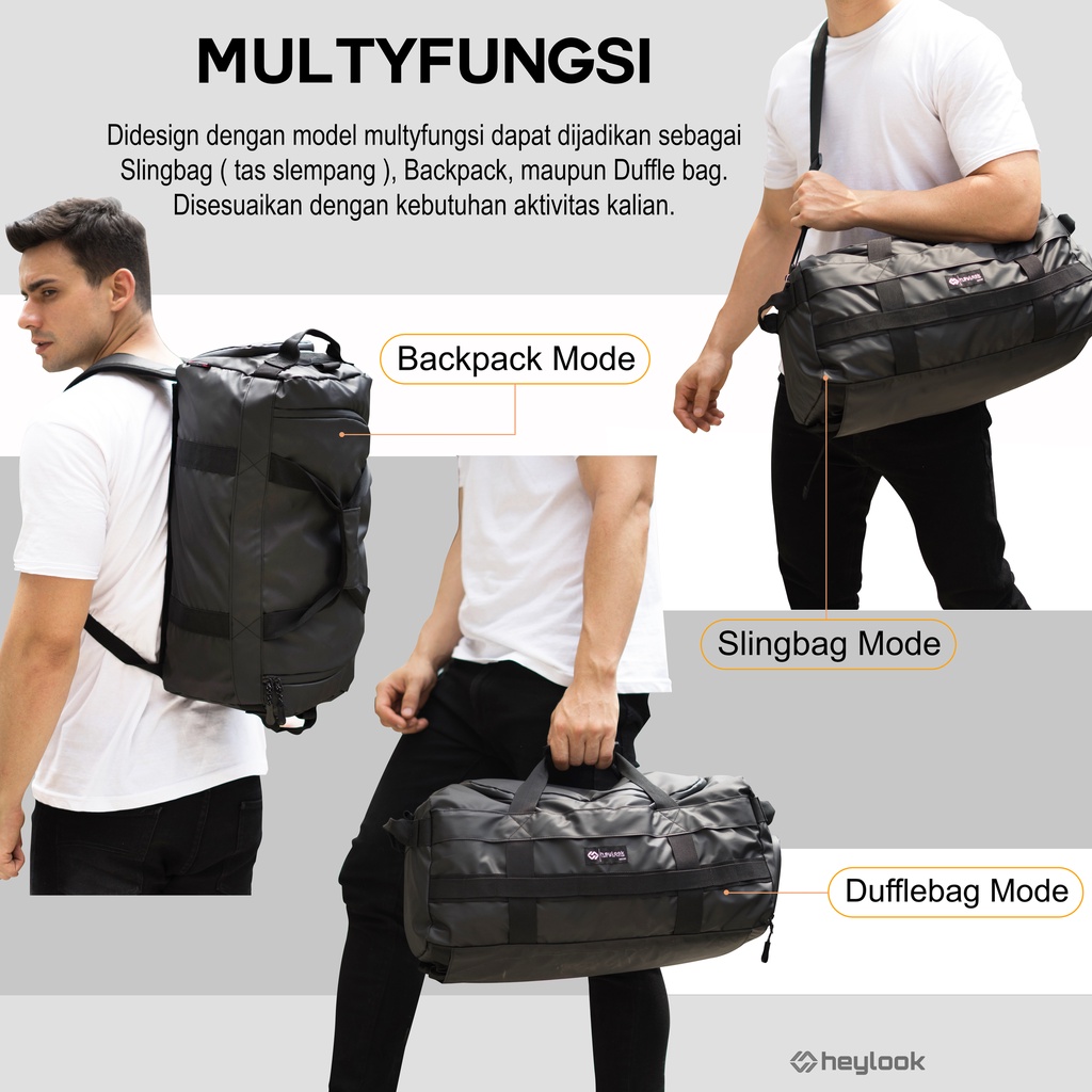 HEYLOOK Project - Travel Bag Waterproof RAZOR Tas Gym Tas Olahraga Duffle Bag