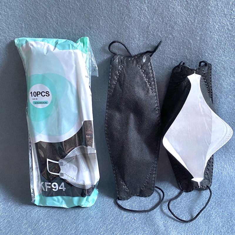 MASKER KF94 HITAM 4PLY 3D korea mask ISI 10 PCS