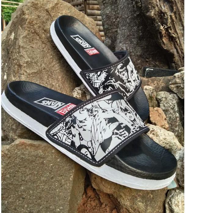 SALE Sandal Slop Vans Marvel Premium | Sandal Slide Premium | Sendal Slop Pria Wanita Premium ฐ