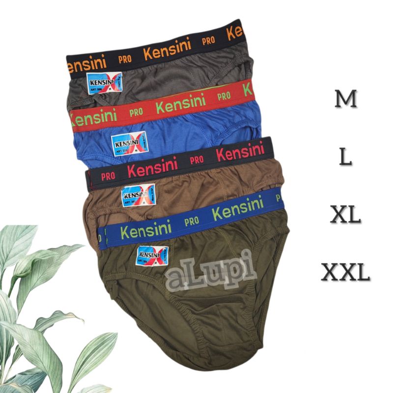 CD Celana Dalam Brief Pria Karet Boxer KENSINI Size Dewasa Remaja Jumbo M L XL XXL  2L 3L