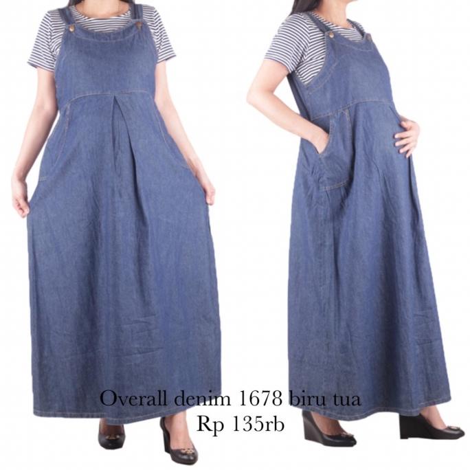 PAKAIAN IBU HAMIL BAJUHAMIL BAJU HAMIL OVERALL HAMIL DENIM CANTIK OH 1678 TERBAIK